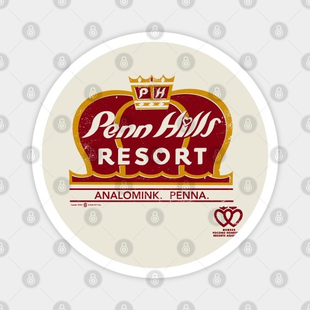 Vintage Penn Hills Resort of the Poconos Magnet by StudioPM71